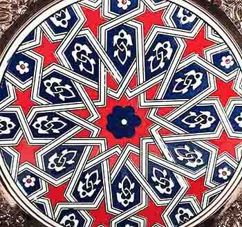 25cm bronze plate with Seljuk star motif - 2