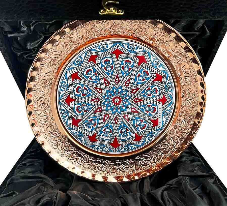 25cm bronze plate with Seljuk star motif - 1