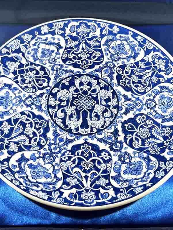 30cm Pottery Plate With Ottoman Babanakkaş Patterned - 3