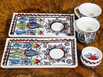 Anemone 2-Person Turkish Coffee Set - 3