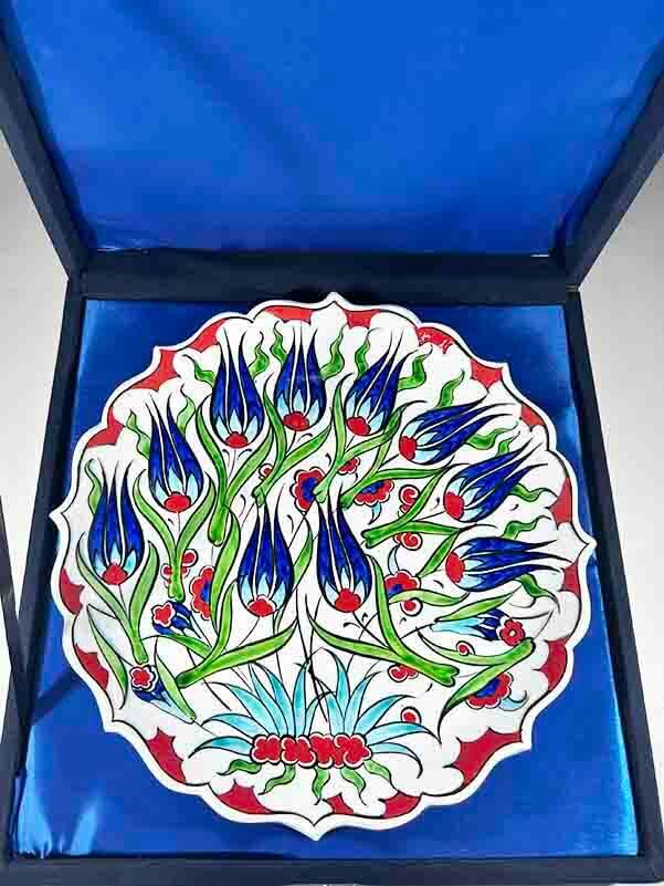 Anemone Pattern 25cm Iznik Ceramic Plate - 3