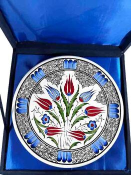 Anemone Pattern 25cm Iznik Ceramic Plate - 3