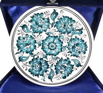 Assiette de poterie Iznik Green Lotus 25cm - 1