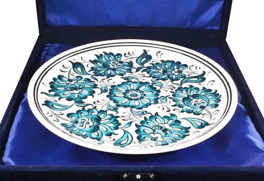 Assiette de poterie Iznik Green Lotus 25cm - 3