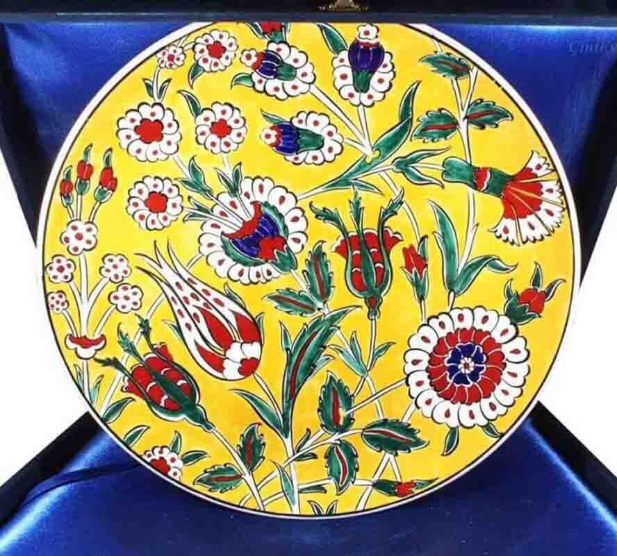 Assiette en céramique Iznik de 30 cm cadeau du professeur - 1