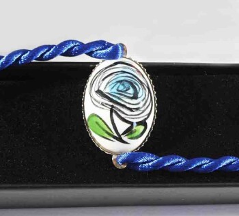 Blaues Rosen-Iznik-Keramik-Armband - 1