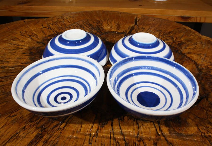 Blue White 4 Pieces Bowl Set - 1