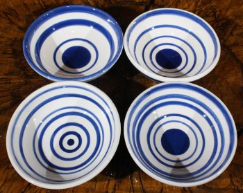 Blue White 4 Pieces Bowl Set - 3