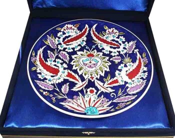 Blue White Iznik Pottery Plate - 3