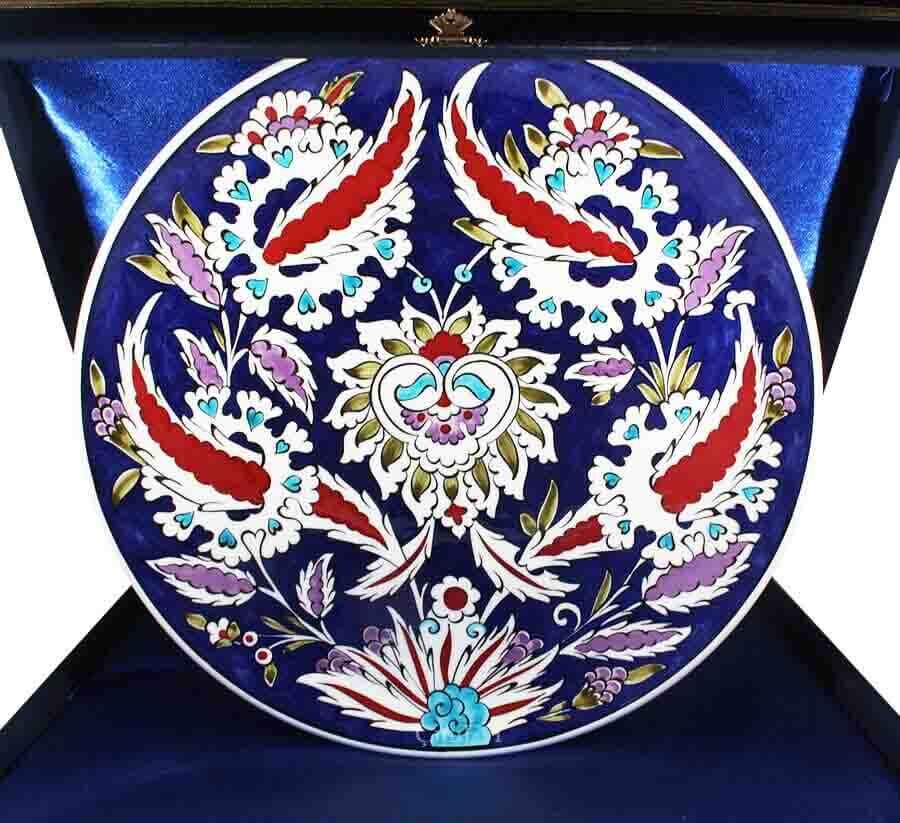 Blue White Iznik Pottery Plate - 1