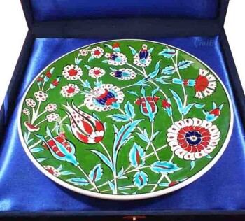 Cadeau de conseiller financier 30 cm Assiette en céramique d'Iznik - 3