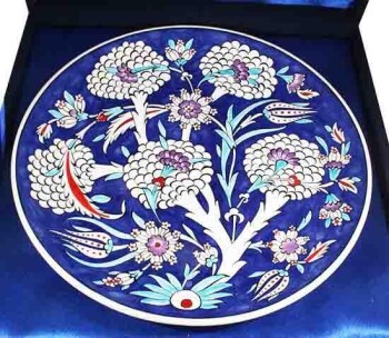 Cadeau d'entreprise bleu blanc 30cm Iznik Pottery Post - 3