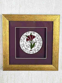 Carnation Motif Iznik Tile Plaque - 5