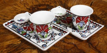 Carnation Pattern Coffee Set - 2