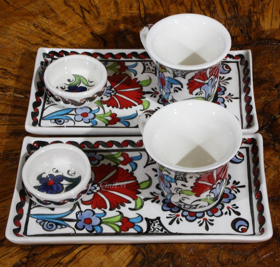 Carnation Pattern Coffee Set - 1