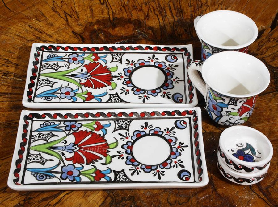 Carnation Pattern Coffee Set - 3