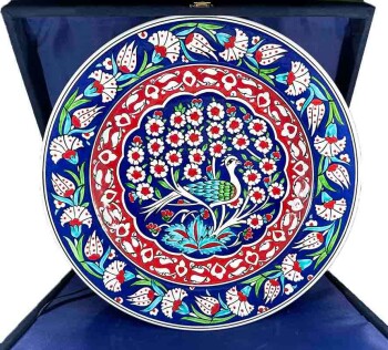 Cennet Bahçesi İznik Çini Tabak 30cm - 1