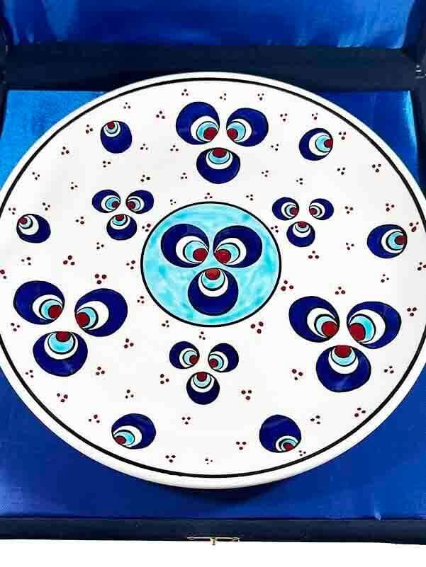 Çintemani Motif VIP Iznik Ceramic Plat - 3