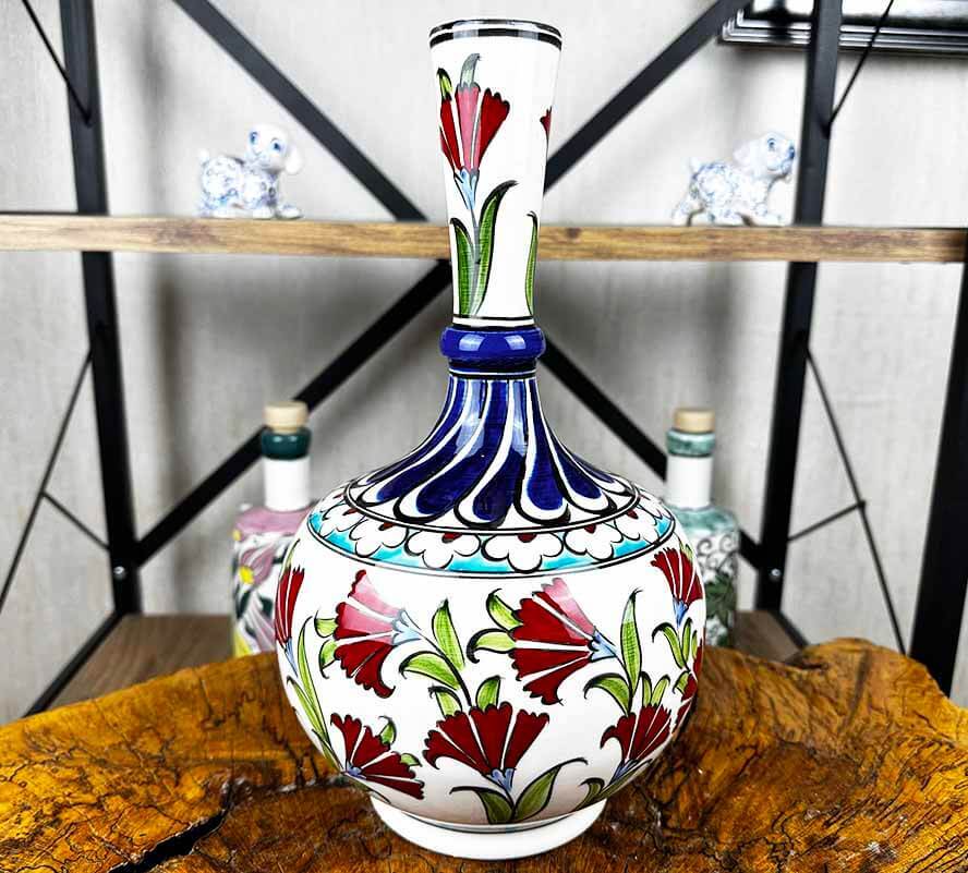 Carnation Garden İznik Vase - 1