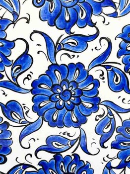 Cobalt Blue Edge Flower Garden - 2