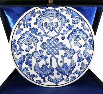 Corporate Gift Blue White 30cm Iznik Keramikplatte - 1