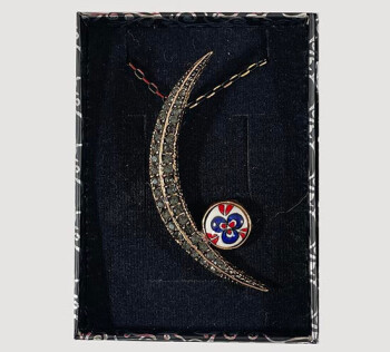 Crescent Necklace with Çintemani Pattern - 2