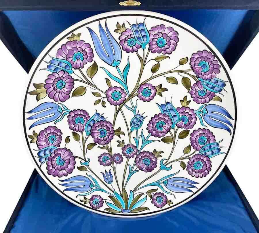 Damaskus-Stil Iznik-Keramikplatte 30cm - 1