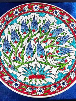 Engagement Wedding Gift Custom Iznik Pottery Plate - 3