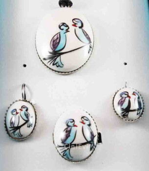 Ensemble de bijoux de poterie Love Birds - 2