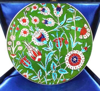 Finanzberater Geschenk 30 cm Iznik Fliesenteller - 1