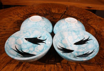 Fish figure 4 pieces bowl set - 1