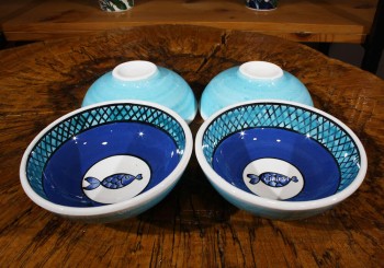 Fish patterned bowl set - 2