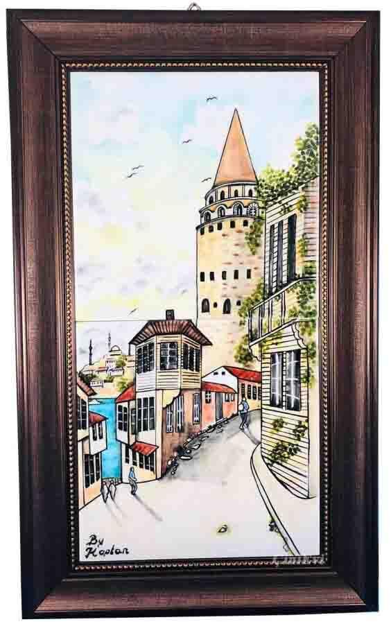 Galata Tower Iznik Fliesenbrett - 1