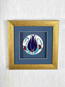 Gift for a Mayor: Tulip Pattern Iznik Tile Plaque - 5