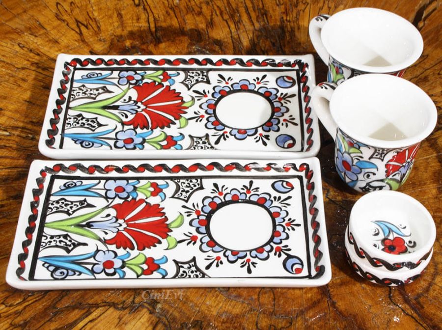 Gift for Mother Iznik Tile Coffee Set - 2