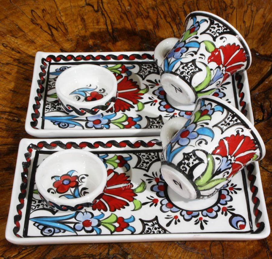 Gift for Mother Iznik Tile Coffee Set - 1