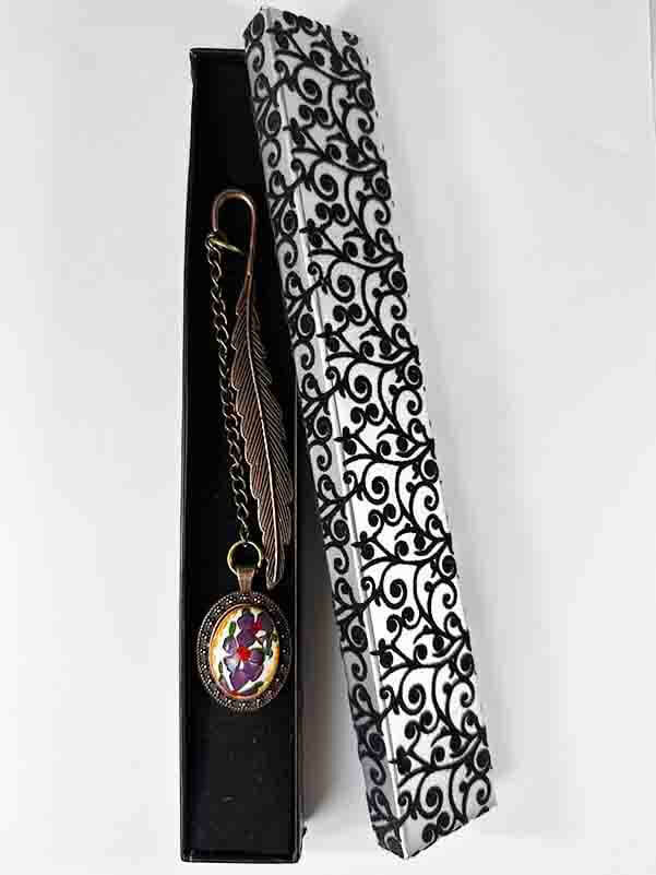 Gift for Women Pomegranate Motif Iznik Ceramic Bookmark - 2