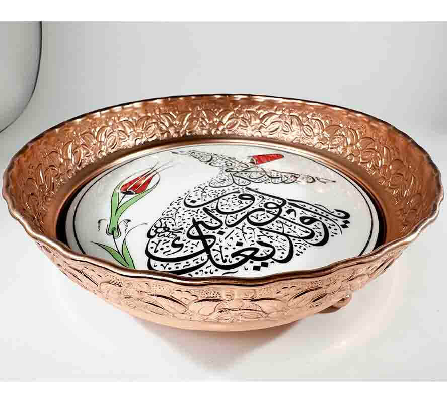 Gold Candy Bowl with Religious Motifs - 1