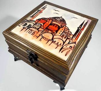 Hagia Sophia Motif Wooden Box - 1