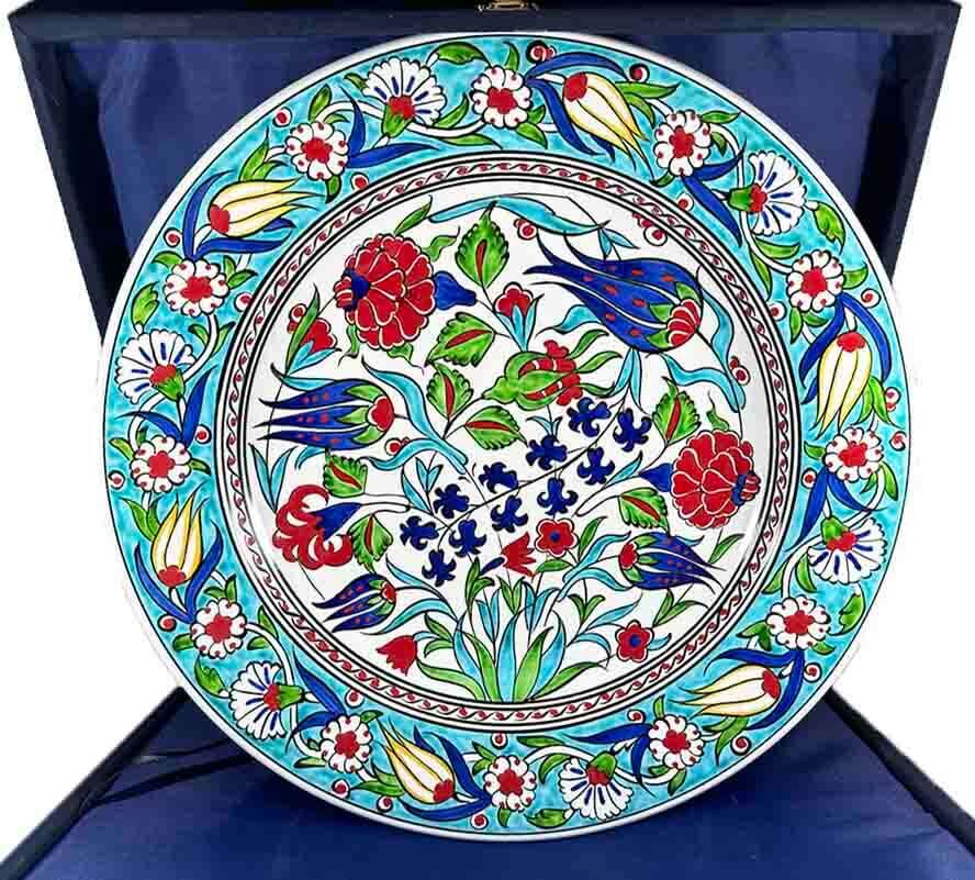 Has Bahce Motif 30cm Iznik Tile Plate - 1