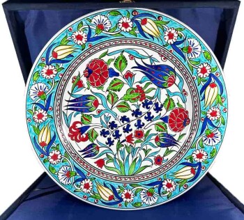 Has Bahçe Motifli 30cm İznik Çini Tabak - 1