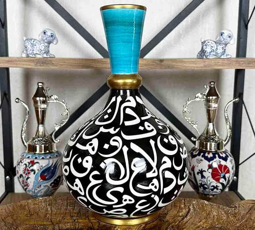 Islamic Motif İznik Tile Vase - 1