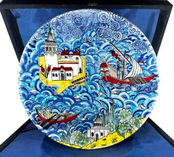 Istanbul Figure Miniature Iznik Tile Plate - 1