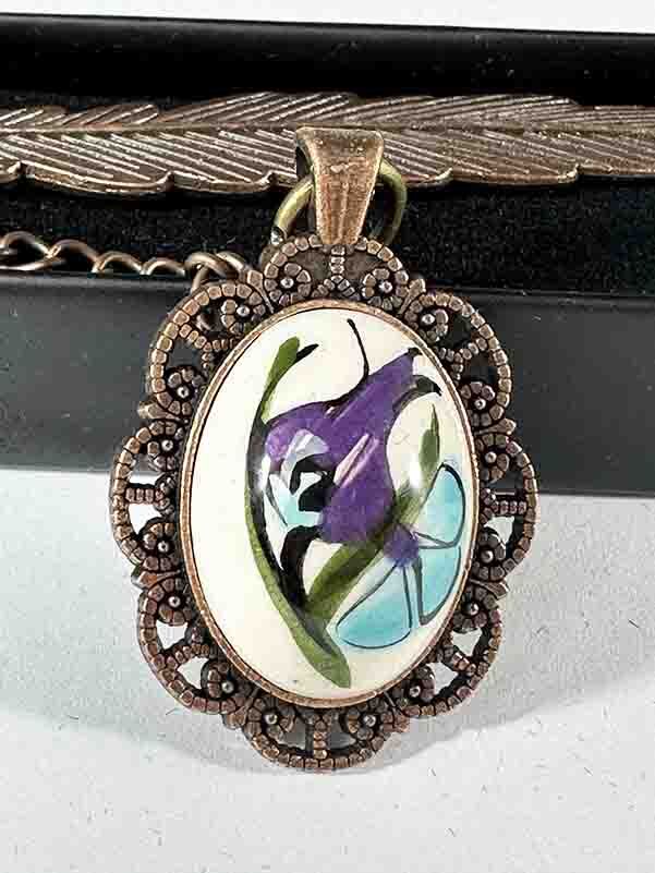 Iznik Ceramic Bookmark Purple Tulip - 1