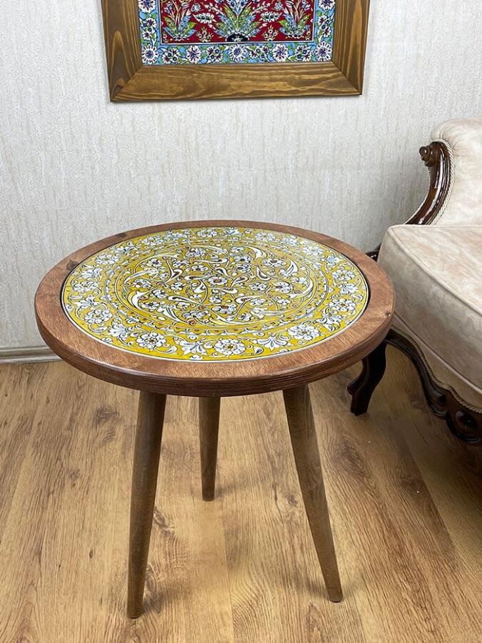 Iznik Ceramic Side Table as New Home Gift - 1