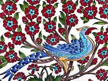 Iznik Keramik Plate Peacock Motiv - 2