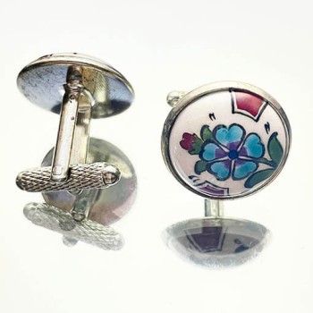 Spring pattern cufflink - 1