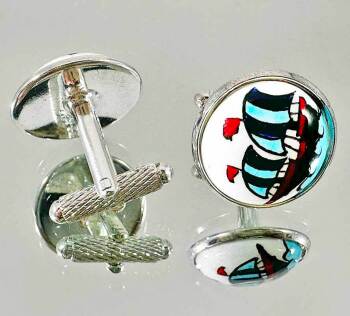 Gift for Sailors İznik Tile Cufflinks - 1