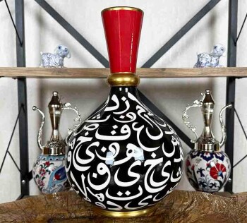 İznik Tile Vase with 