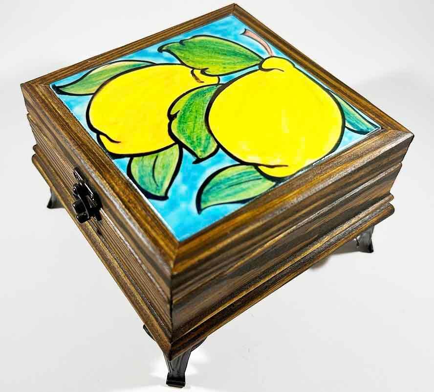 Lemon Motif Storage Box - 1